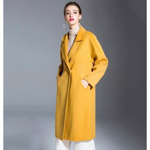 New Autumn Winter Cocoon Women Woolen Coat Female Mid-Long Black Oversized Womens Popular Outerwear Plus size Loose Overcoat
