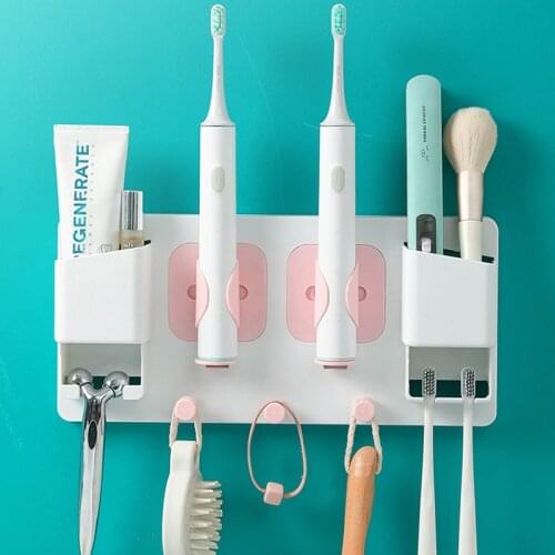Bathroom Rack Electric Toothbrush Holder Shaver Holder Punch-free Multifunctional Bathroom Storage Rack