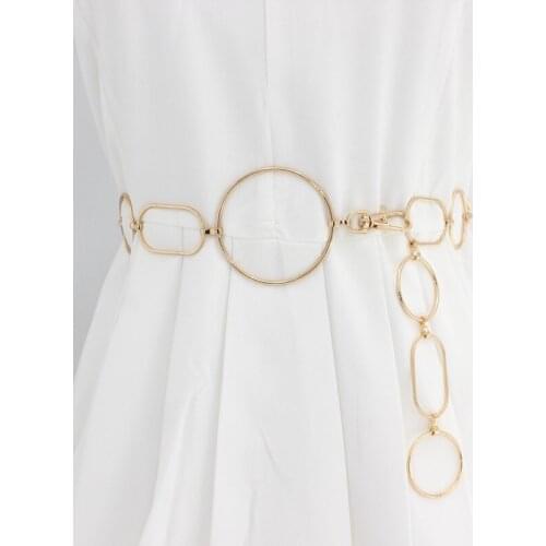 Waistbands All-match Belt For Party Hip High Waist Gold Silver Belts For Women Jewelry Dress Waist Metal Fashion Chain Belts