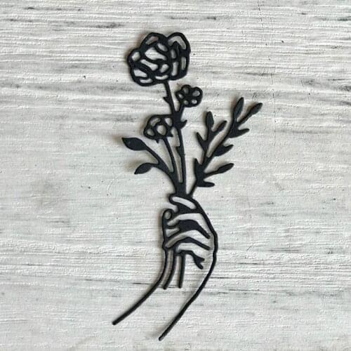Hand Flowers Rose Metal cutting dies cut die mold card Scrapbook paper craft knife mould blade punch stencils