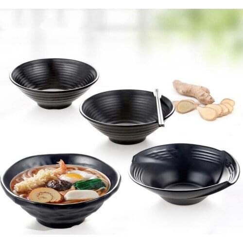 SIA-HUAT Factory Popular Ramen Bowl Black Frosted Color Bowl Thickened Bowl Soup Bowl Fast Noodles Cooking Outils Fruits Legumes