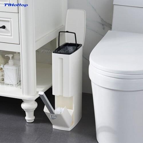 Modern Design 8L Plastic Trash Can Pressing Cover Design Home Kitchen Office Waste Bin Sitting Room Toilet Trash fashion