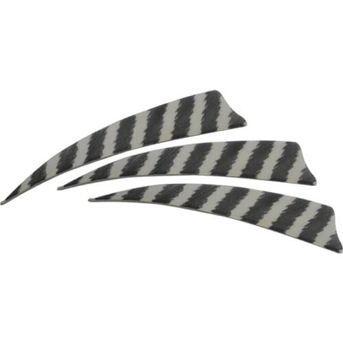 50pcs 4" Arrow Striped Turkey Feather Shield Back Left Real Vane Archery Bow Accessories Handcraft Fletching Free Shipping