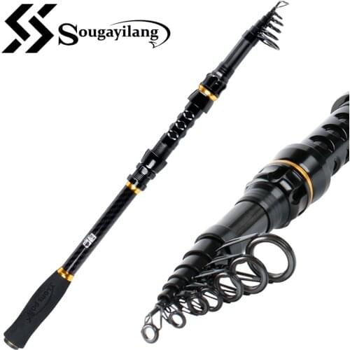 Sougayilang 1.8-3.6m Superhard Power Hand Telescopic Fishing Rod Carp Lure Sea Spinning Carbon Fishing Rod Fishing Tackle Pesca