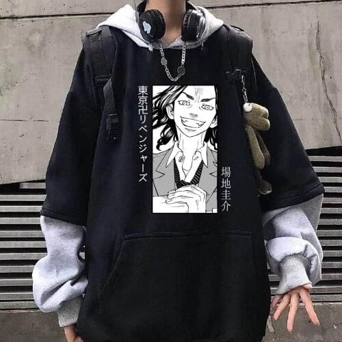 Japanese Anime Tokyo Revengers Hoodies Men Funny Cartoon Baji Keisuke Graphic Harajuku Pullover Tops