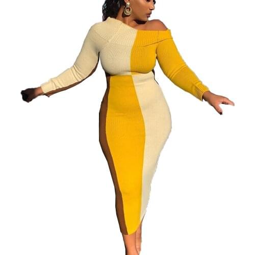 YIWQFIRTUPASKMB Fashionable Knitted Dresses