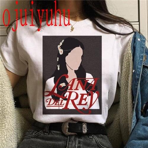 Lana Del Rey Harajuku Ullzang T Shirt Women Funny Print Fans T-shirt 90s Graphic Aesthetic Tshirt Korean Style Top Tees Female
