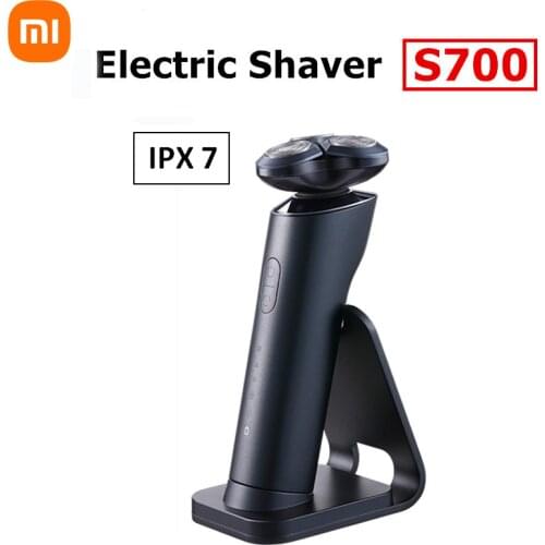 Xiaomi Mijia Electric Shaver S700 3 Gear Speed Three Floating Heads Beard Razors Type-C Dock Charge Men Facial Cleaning Brush