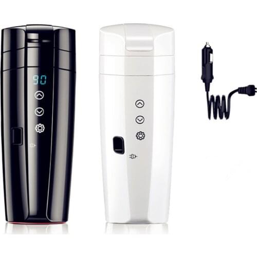 350ml Portable Convenient Insulation Mug Car Electric Cup Travel Intelligent Universal Kettle Water Heating Digital Display