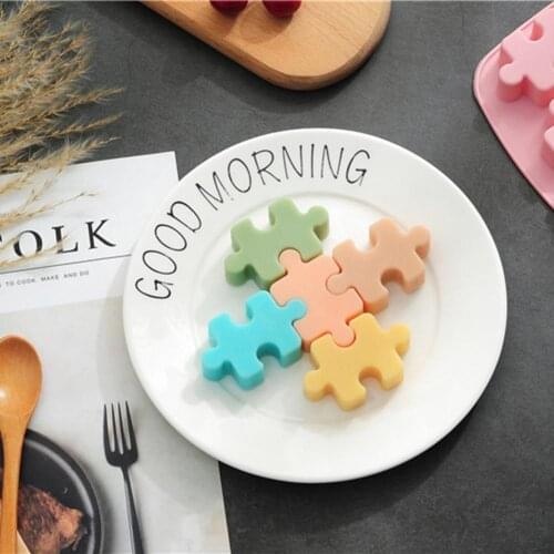 7 Cavity Mold Reusable Food-grade Silicone DIY Jigsaw Chocolate Mold for Kitchen Whiskey Ice Ball Maker for Cocktail Drink