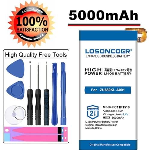 LOSONCOER 5000mAh C11P1516 High Capacity Battery For ASUS Zenfone 3 Ultra A001 ZU680KL 6.8" Tablet 0B200-02060000 Batteries