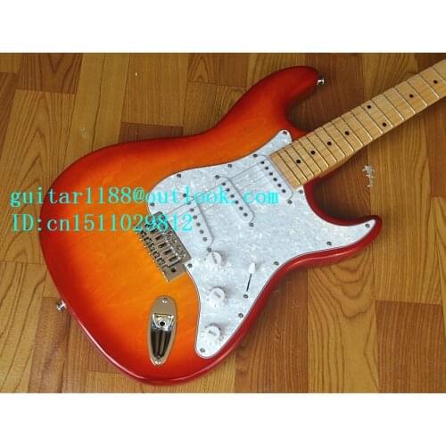 Free shipping new single wave electric guitar with flower pick-up guard made in China 1264