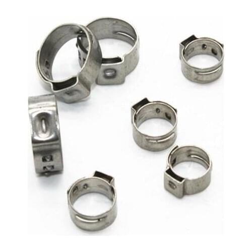 Free shipping High Quality 10 PCS Stainless Steel 304 Single Ear Hose Clamps Assortment Kit Single