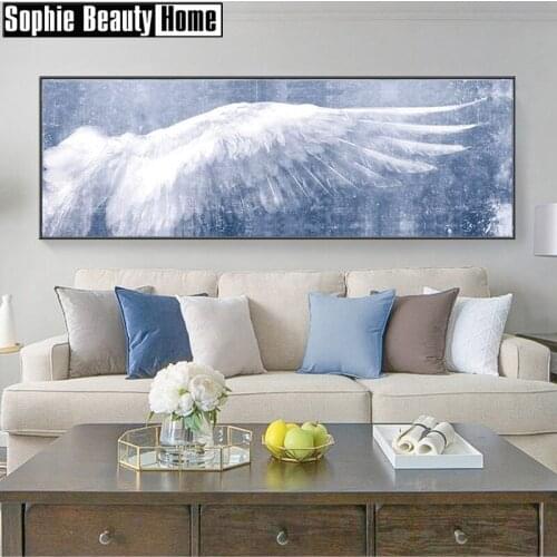 Large size Diamond Painting Angel Wings Vintage diamond embroidery Black And White full square round diamond Mosaic Art 204129