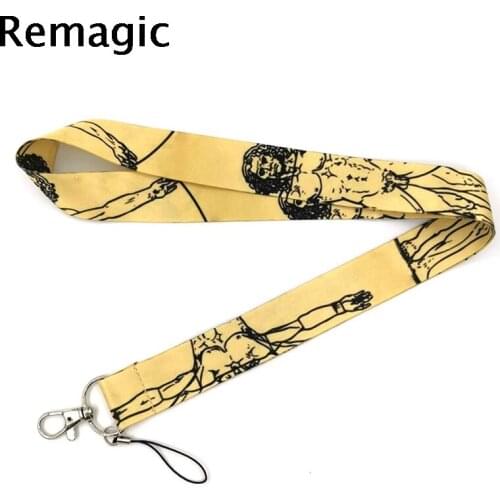 Da Vinci Uomo vitruviano kids Neck Strap Lanyard keychain Mobile Phone ID Badge Holder Key Chain Keyrings cosplay Accessories