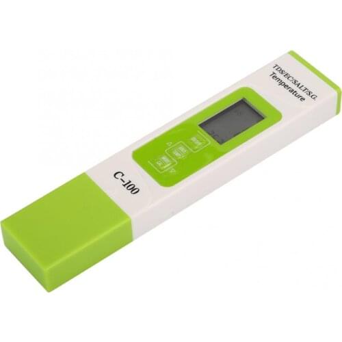 Water Quality Tester C-100 Multifunctional 5 in 1 Salinity TDS EC Seawater Test Pen Water Quality Tester Detector PH Tester