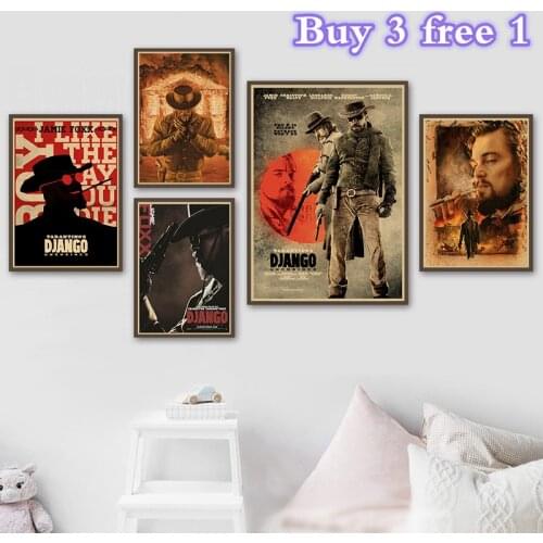 Quentin Tarantino Django Unchained Classic Movie Wall Painting Posters and Prints Room Decorative Home Decor