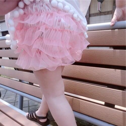 Baby Mesh Ruffle Bloomers Cute Girls Shorts Newborn Kids Summer Beach Shorts