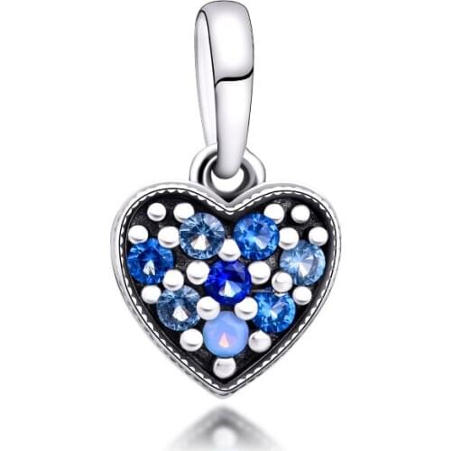 Fandola Bright Heart Charm Fits Original Bracelet Argent 925 Sterling Silver Metal Beads for Jewelry Making berloques kralen
