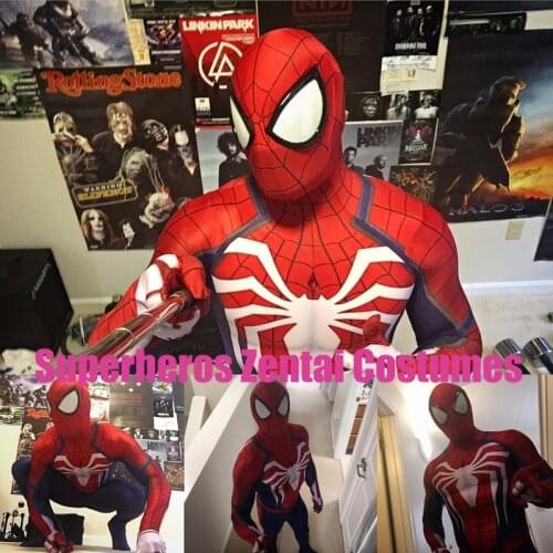 NEW PS4 INSOMNIAC SUIT 3D Print Spandex Games Spidey Cosplay Suit Halloween Costumes Free Shipping