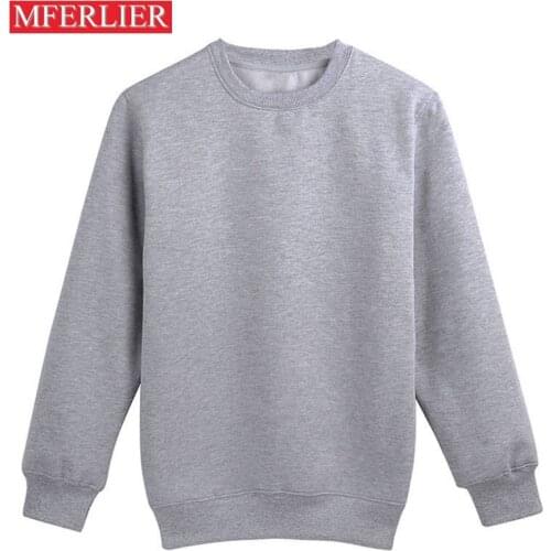 MFERLIER Autumn Winter men Sweatshirts 4XL 5XL 6XL weight 135kg large size men Hoodies Plus size casual Warm clothes 5 colors