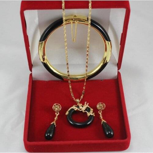 New Charming Necklace, Earing, Bracelet , Pendant Set 4colour Can Choose