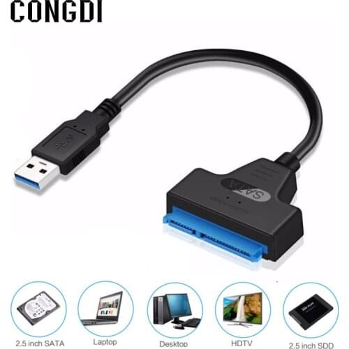 USB 3.0 Sata Cable Type-C Adapter Computer Accessories Support 2.5Inch External SSD HDD Hard Drive 22 Pin Sata III for Laptop
