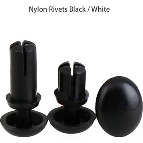R-shaped PC Board Rivets Spot Nylon Rivets Black / White Plastic Rivets Plastic Rivets Expansion 100PCS