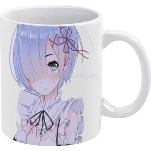Rem Re : Zero White Mug Coffee Mug 330ml Ceramic Home Milk Tea Cups and Mugs Travel Gift for Friends Re Zero Rem Rem Rem Anime B
