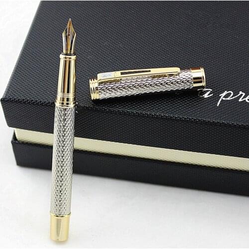 Crocodile 218 High quality Iraurita Fountain pen Full new nib metal Golden Clip gift luxury pens Office school supplies ink pen
