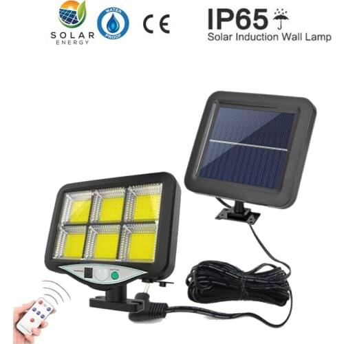 Seperable Garden Solar Light Outdoor Waterproof 128 LED Flood Light Wireless Powered Solar Motion Sensor Light Wide Angle Street