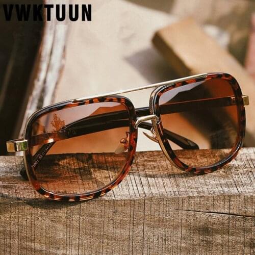 VWKTUUN Punk Sunglasses Men Iron Man Sun glasses Steampunk Goggles Alloy Frame Twin Beams Glasses UV400 Colorful Mens Eyewear