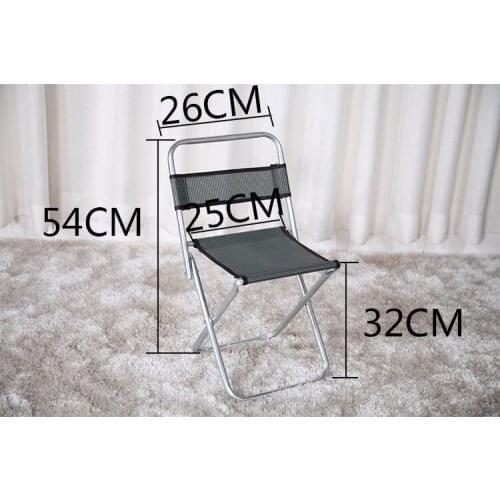 Metal portable folding stool fishing chair outdoor desk 54*26*32cm sketch with little chair back surface