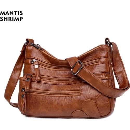 Soft PU Crossbody Bag for Women Luxury Designer New Fashion Crossbody Causal Messenger Bags Female Multi-pocket Shoulder Bags