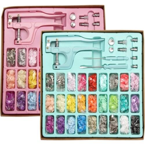 T5 T8 Eyelet Button Resin Metal Concealed Snap Button Hand Pressure Pliers Installation Sewing Crafting Press Buckle Tool Set