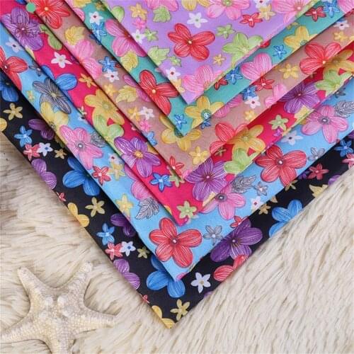 50cmx150cm Flower Printed Sewing Cloth Patchwork Quilt Fabrics Handmade Tissues Fabric for Needlework