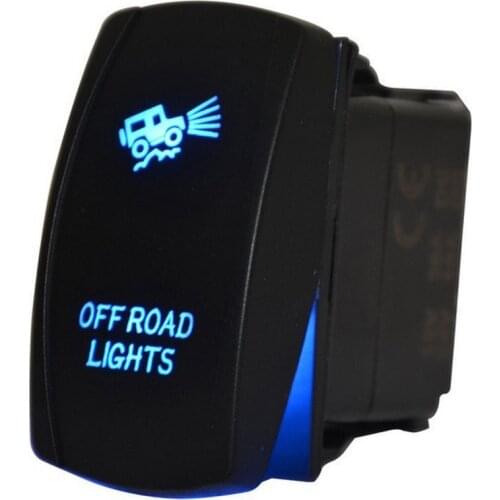 EE support Car Off Road 12V 20A Toggle Rocker Switch Blue LED Light Bar 5Pin Sales