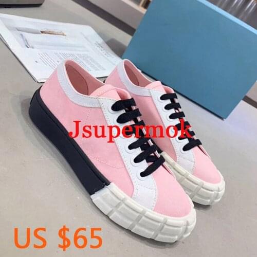 High Quality Woman Low-top Casual Shoes Fashion Brand Designer Platform Women Fashion wild Lace-Up Canvas Shoes