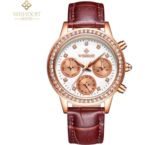 WISHDOIT 2020 New Womens Watch Top Luxury Brand Fashion Casual Womens Watch Waterproof Womens Wrist Watch Relógio Feminino