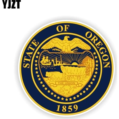 YJZT 11.2CM*11.2CM Car Window Oregon State 1859 Car Sticker Motorcycle Helmet Decal 6-2141