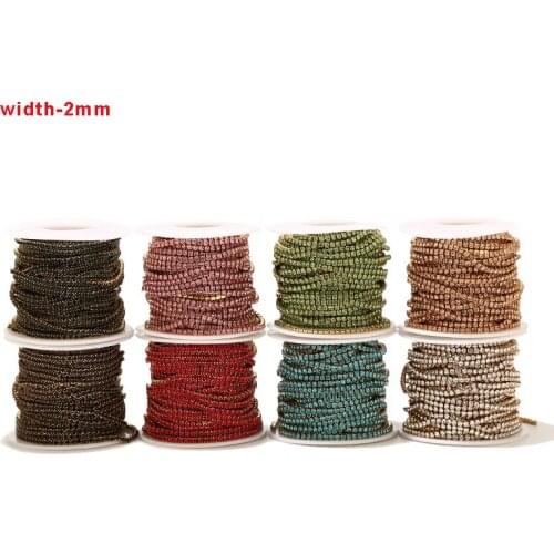 1Meter 2mm Width Stainless Steel Crystal Rhinestone Close Chains Trimming Claw Shining Chain Crafts For DIY Jewelry Making