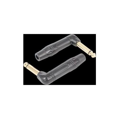 1pcs Jack 6.5mm Welding cable Connector male Plug 6.35mm Audio Adapter Elbow Right Angle 90 Degree Mono Electric Guitar Plug