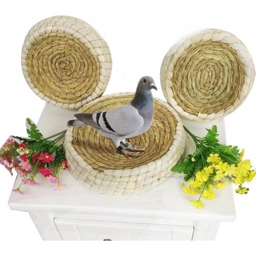 1pc Pet Parrot Bed Straw Handmade Bird Hatching Bed Parakeet Parrots Breeding Nest Pet Hamster Mouse Ferrets Guinea Pig Bedroom