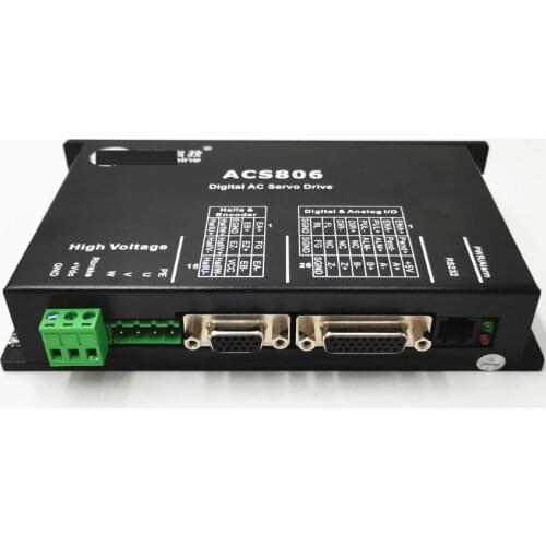 3set 400W Brushless AC Servo Motor ACM604V60-T-2500 + ACS806 Servo Drive Kit With 2500 Line Encoder Cable Motor Cable