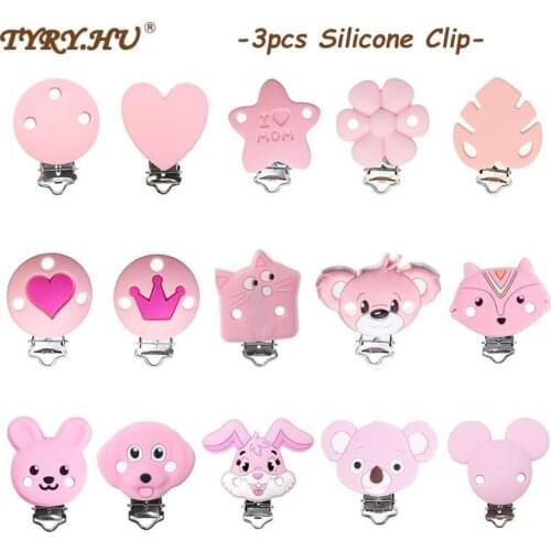 TYRY.HU Round Silicone Clip 1PC Of Pacifier Clip BPA-Free Silicone Dummy Baby Pacifier Chain DIY Accessories