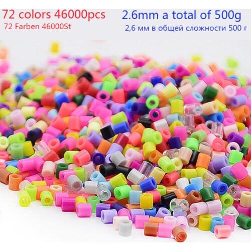 500g/bag 2.6mm Hama Beads 72 Colors mixing Kids Hama Hama beads 100% Quality Guarantee perler Fuse beads diy toy Beads Wholesale