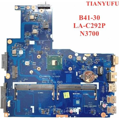 FOR LENOVO B41-30 motherboard AIWBO/B1 LA-C292P with N3700 CPU no fingerprint connector Laptop motherboard 100% fully tested