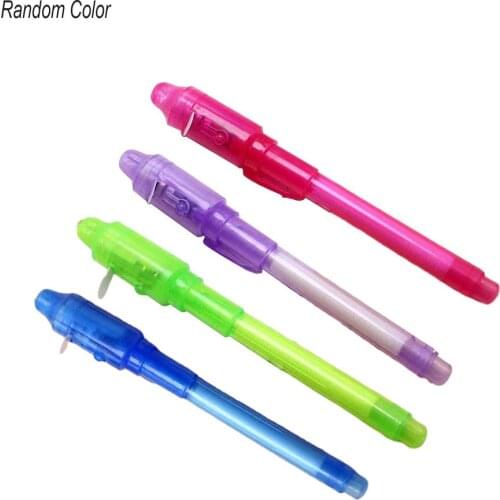 Lichtgevende Licht Pen Big Head Uv Controleren Geld Tekening Magic Pennen Speelgoed Voor Kids Uv Magic Inkt Lamp Pen Briefpapier