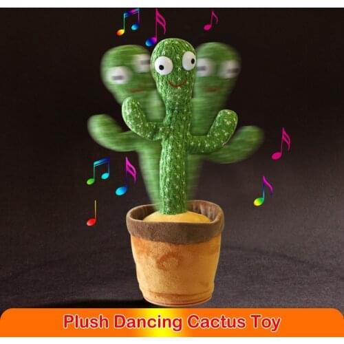 Electronic Dancing Cactus Interesting Shake Toy Dance With Light Bluetooth Speaker Child Education Toy Home Decor Babies Gifts