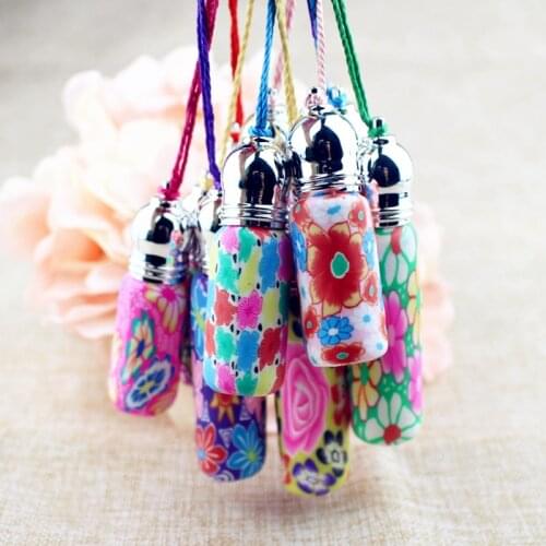 20pcs/lot 6m 10ml Glass Roll On Bottle Empty Polymer Clay Perfume Bottle Refillable Essential Oil Vials with Roller Ball